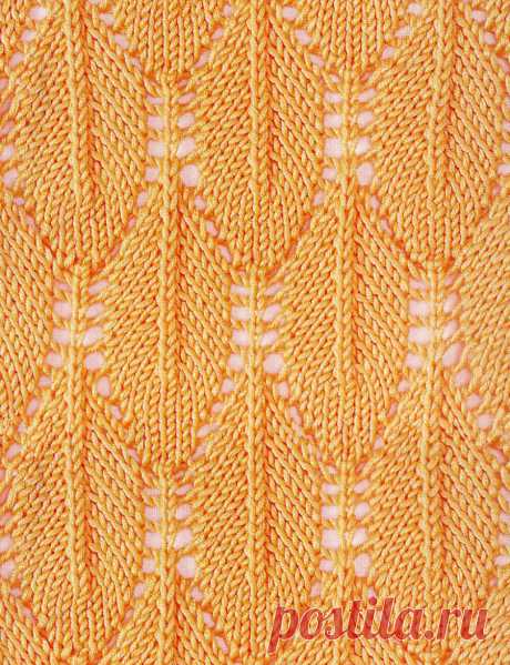 Ажурный узор спицами 76 — Shpulya.com - схемы с описанием для вязания спицами и крючком