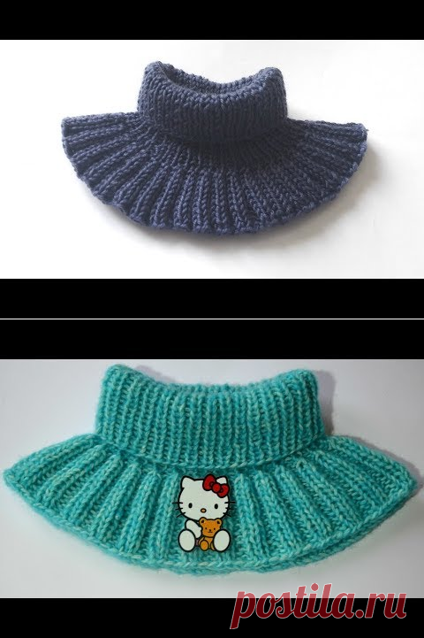 Детская манишка спицами. Оооочень легко и просто! - YouTube