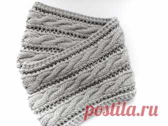 Шарф-снуд Silver. Спицами. / Вязаные идеи, идеи для вязания