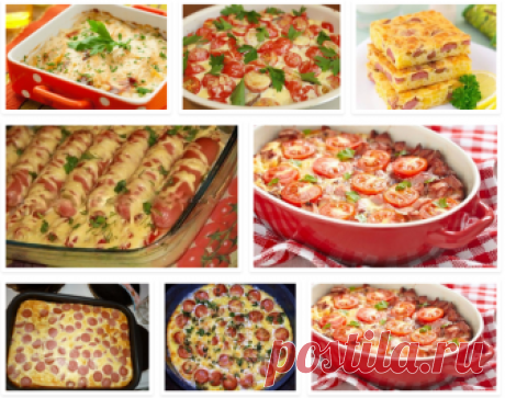 9 рецептов вкусных запеканок с сосисками.