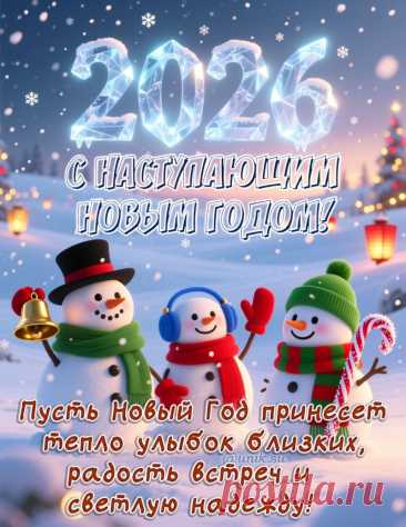 открытка с пожеланием наступающим новым годом