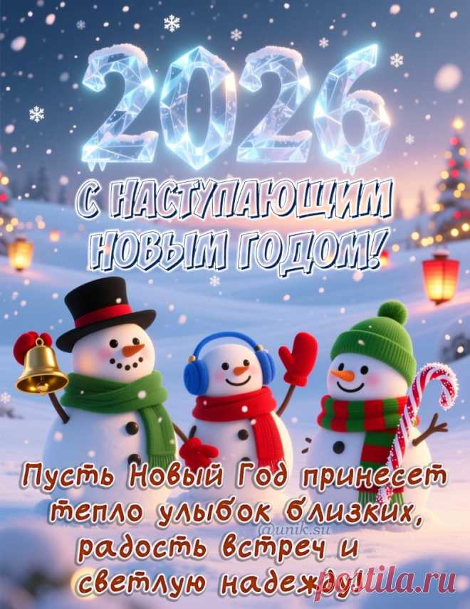 открытка с пожеланием наступающим новым годом
