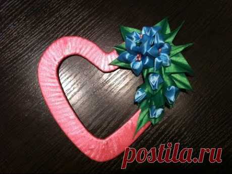 Валентинка Канзаши/A gift for Saint Valentine's day