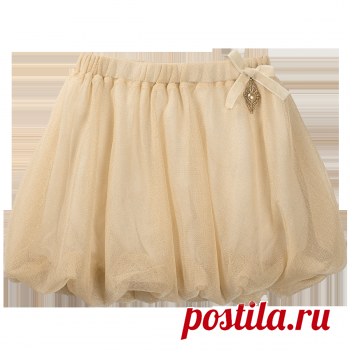Д849 Юбка с люрексом для девочки, слоновая кость