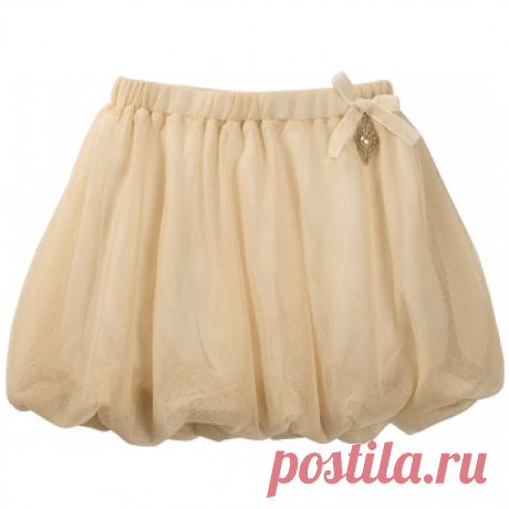 Д849 Юбка с люрексом для девочки, слоновая кость