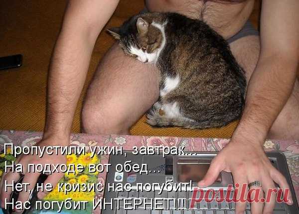 Интернет , интернет , отпусти в туалет , пол часа уже сижу , ножки крестиком держу !