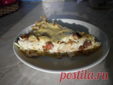 Пирог с курицей и грибами по-домашнему