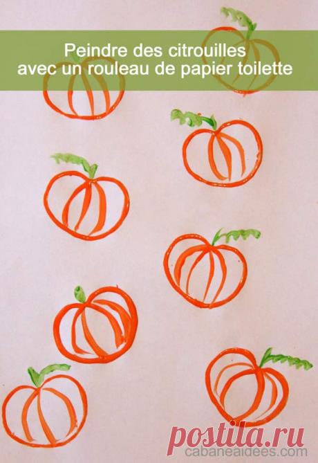 Вонзилась тыквы с трубки от туалетной бумаги | хижины идеи