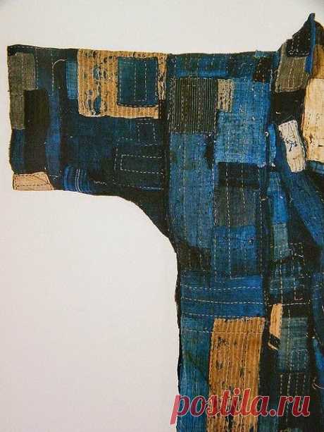 Paganoonoo: Jean Kimono Jacket - Boro inspired
