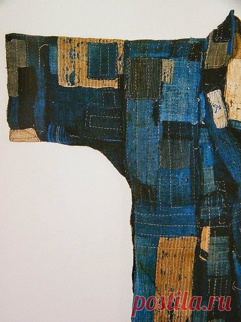 Paganoonoo: Jean Kimono Jacket - Boro inspired