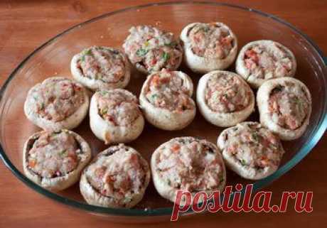 Самые вкусные рецепты: Шампиньоны фаршированные мясом