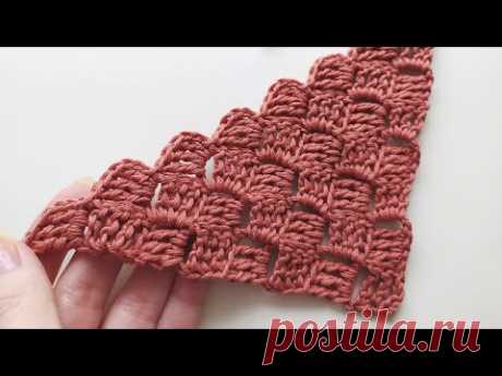 Классика! Как связать шаль в технике С2С крючком: описание узора. Crochet shawl corner to corner C2C