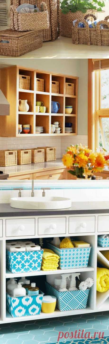 Эффективные решения в оформлении интерьера при помощи корзин и контейнеров | Город женщин