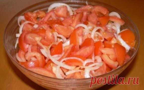 Закуска из помидоров с луком к шашлыку
