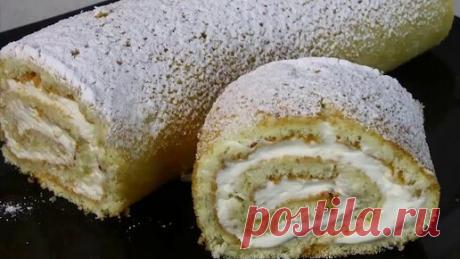 Рецепты Цветковой Натальи | Рецепт,в котором я уверена на все 100 (делюсь не раз проверенным рецептом, очень вкусно получается): бисквитный рулет с кремом