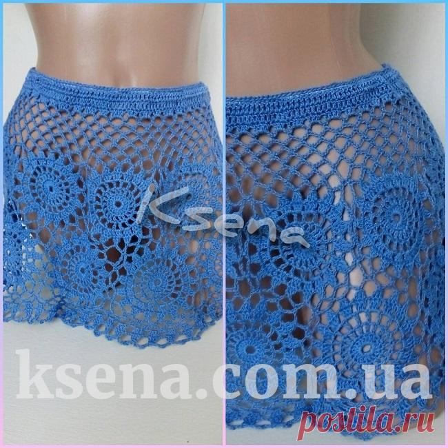Летняя юбка крючком 