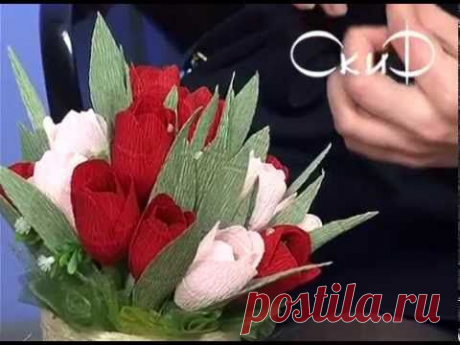 Букет из конфет - мастер-класс из Витебска - YouTube