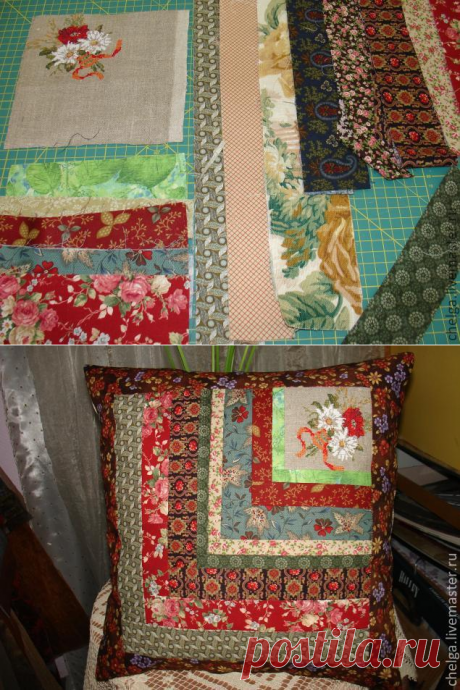 «Красота из «ничего». Шьем подушку из обрезков - Рукоделие - Моя копилочка