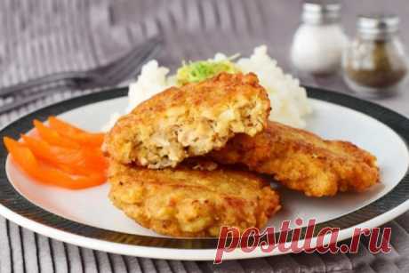 ​Котлеты из куриного фарша с овсяными хлопьями