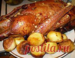 Гусь, запеченный с яблоками | Растем и развиваемся вместе с мамой!