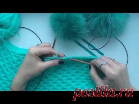 How to knit. Вязание спицами. Петли из кромочных. Cast on additional stitches #20