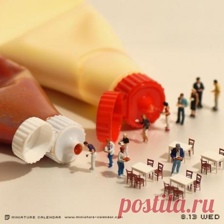 Крошечный мир японского художника из подручных предметов - Путешествуем вместе