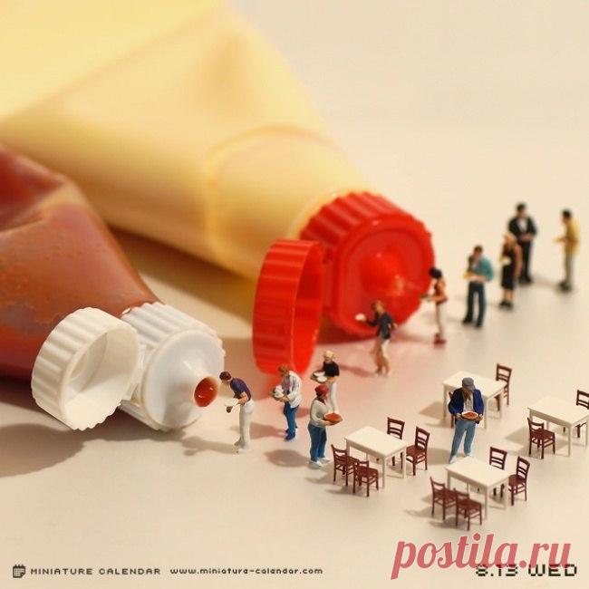 Крошечный мир японского художника из подручных предметов - Путешествуем вместе