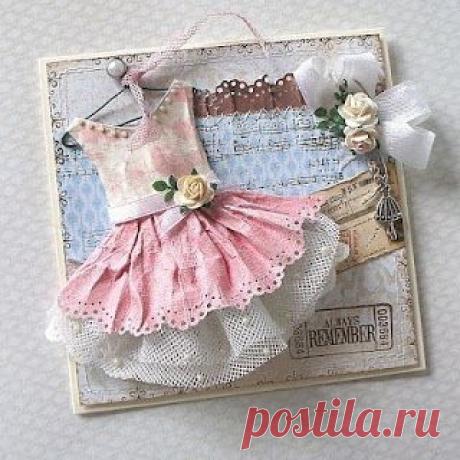 Варианты открыток с платьями