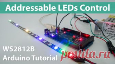 How To Control WS2812B Individually Addressable LEDs using Arduino - HowToMechatronics In this tutorial we will learn how to control individually addressable RGB LEDs or a WS2812B LED strip using Arduino. The LED strip consist of type 5050 RGB LEDs in which the very compact WS2812B LED driver IC is integrated. Depending on the intensity of the three individual Red, Green, and Blue LEDs we can simulate...