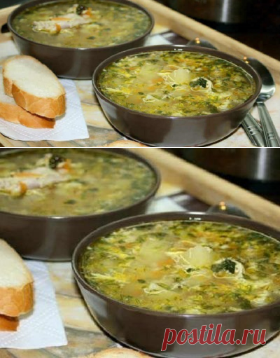 Куриный суп с яйцом