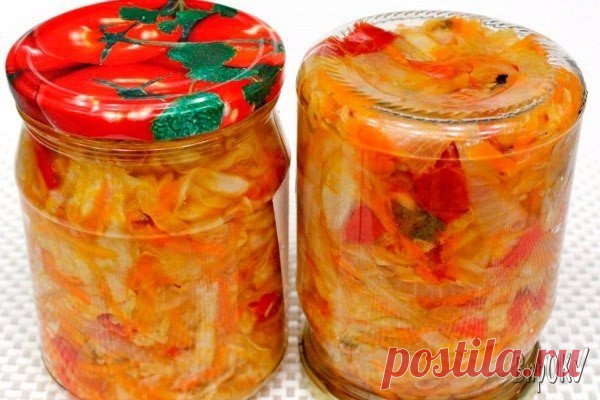 ЩИ НА ЗИМУ

Готовить щи с такими заготовками очень легко и быстро. Потребуется только сварить бульон и картофель. В конце варки добавить содержимое баночки, и вкусный суп готов.

Ингредиенты:
Капуста – 1 кг
Лук – 300 г
Морковь – 300 г
Помидоры – 300 г
Перец – 300 г
Соль – 2 ст.л.
Сахар – 1 ст.л.
Растительное масло – 50 мл
Вода – 100 мл
Уксус – 50 мл
Зелень – 1 пучок

Порций – 2,5 литра
Время приготовления – 1 ч

Нашинковать капусту.
Морковь натереть на крупной терке.
Порез...