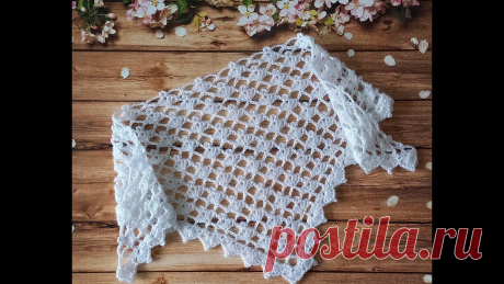 МК Узор для шали крючком.