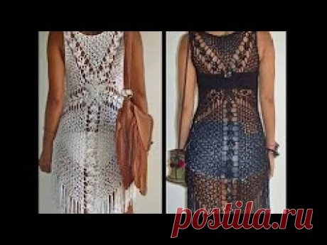 crochet blusa o vestido para playa