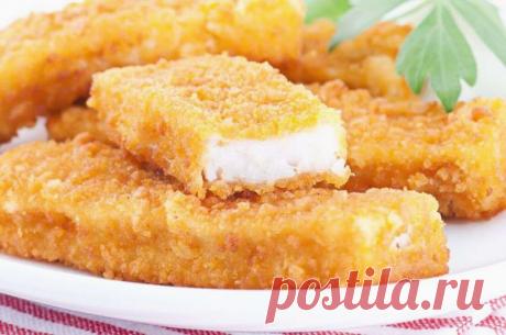 Рыбные палочки
Очень простой рецепт приготовления хрустящих ароматных палочек из филе трески.