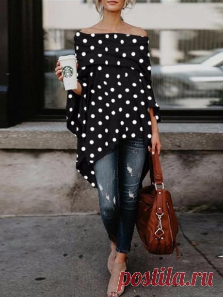 $ 17.96 - Off Shoulder Fashion Woman Pot Printed Long Sleeve T-shirts - www.clothingi.com