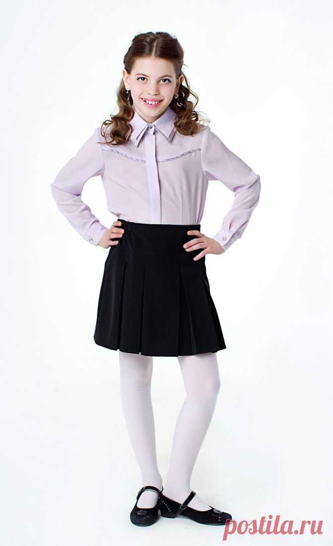 Черная школьная юбка, модель 0315 - купить школьную форму для девочек от производителя в интернет-магазине «Росодежда»