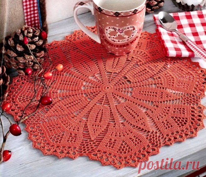 Стильные осенние салфетки со схемами вязания | ViKa_LiFe Пульс Mail.ru Подборка стильных салфеток со схемами для вязания крючком