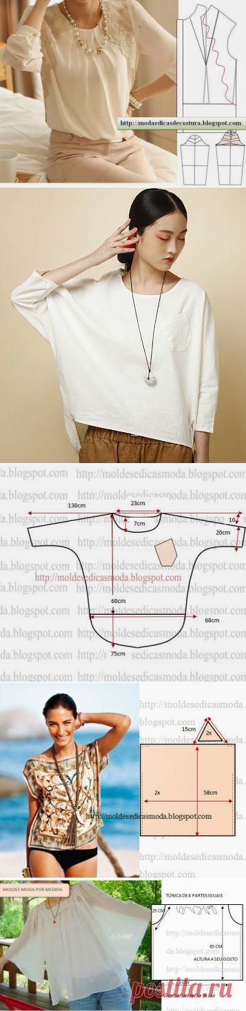 Блузки и выкройки к ним. будьте модными!