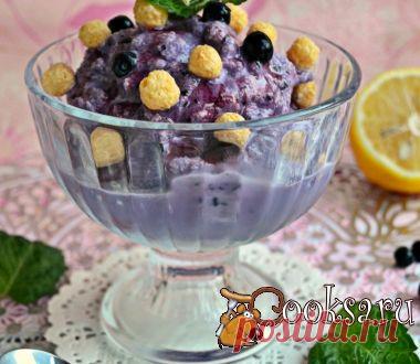 Черничное мороженое с лимонной цедрой фото рецепт приготовления