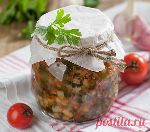 Салат из баклажан .