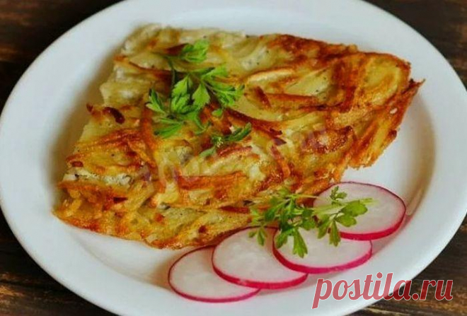 Хрустящий картофельный омлет рецепт с фото - 1000.menu