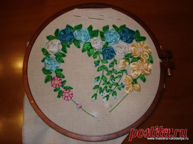 ВЫШИВКА ЛЕНТАМИ... уроки для начинающих... ПОДРОБНЕЙШИЙ МАСТЕР-КЛАСС....