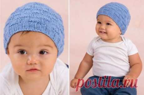 Вязаные шапочки для новорожденных: как связать детские шапки спицами