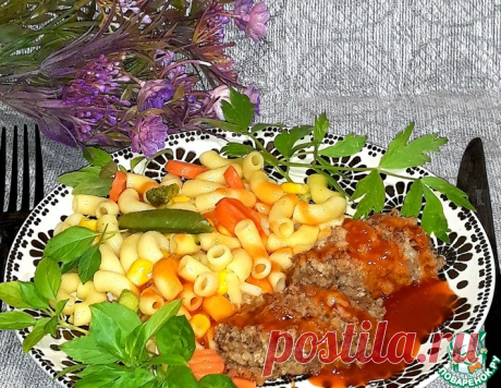 Запечённые мясные котлеты с лисичками – кулинарный рецепт