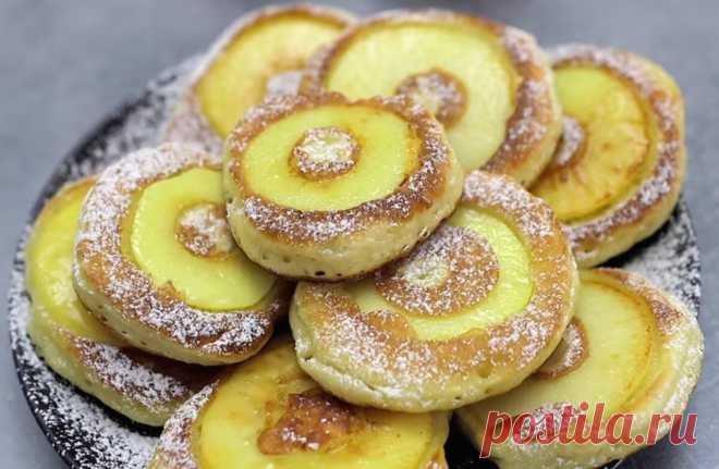 Пышные оладьи с яблоком (простой рецепт на «скорую руку») | Академия Вкуса | Яндекс Дзен