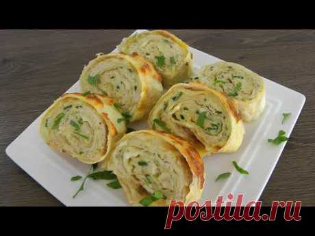 Куриный Рулет из Лаваша рецепт.