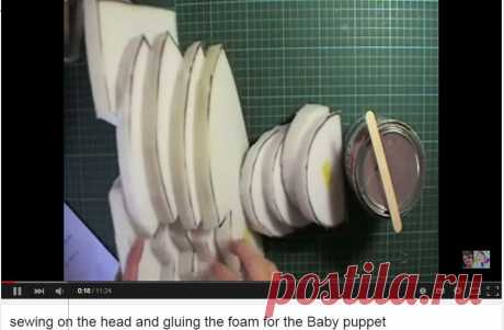 ВОТ  ЗДЕСЬ  sewing on the head and gluing the foam for the Baby puppet - YouTube