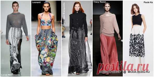 Модные силуэты юбок 2015