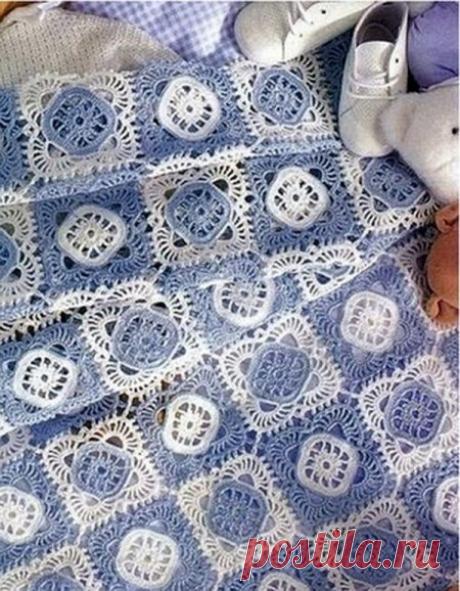 Плед крючком