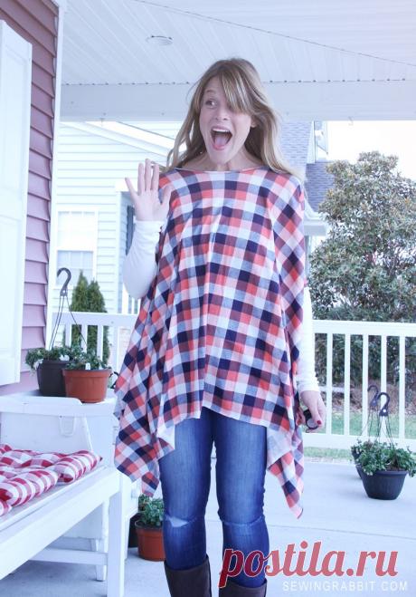 Блуза - пончо. Выкройка